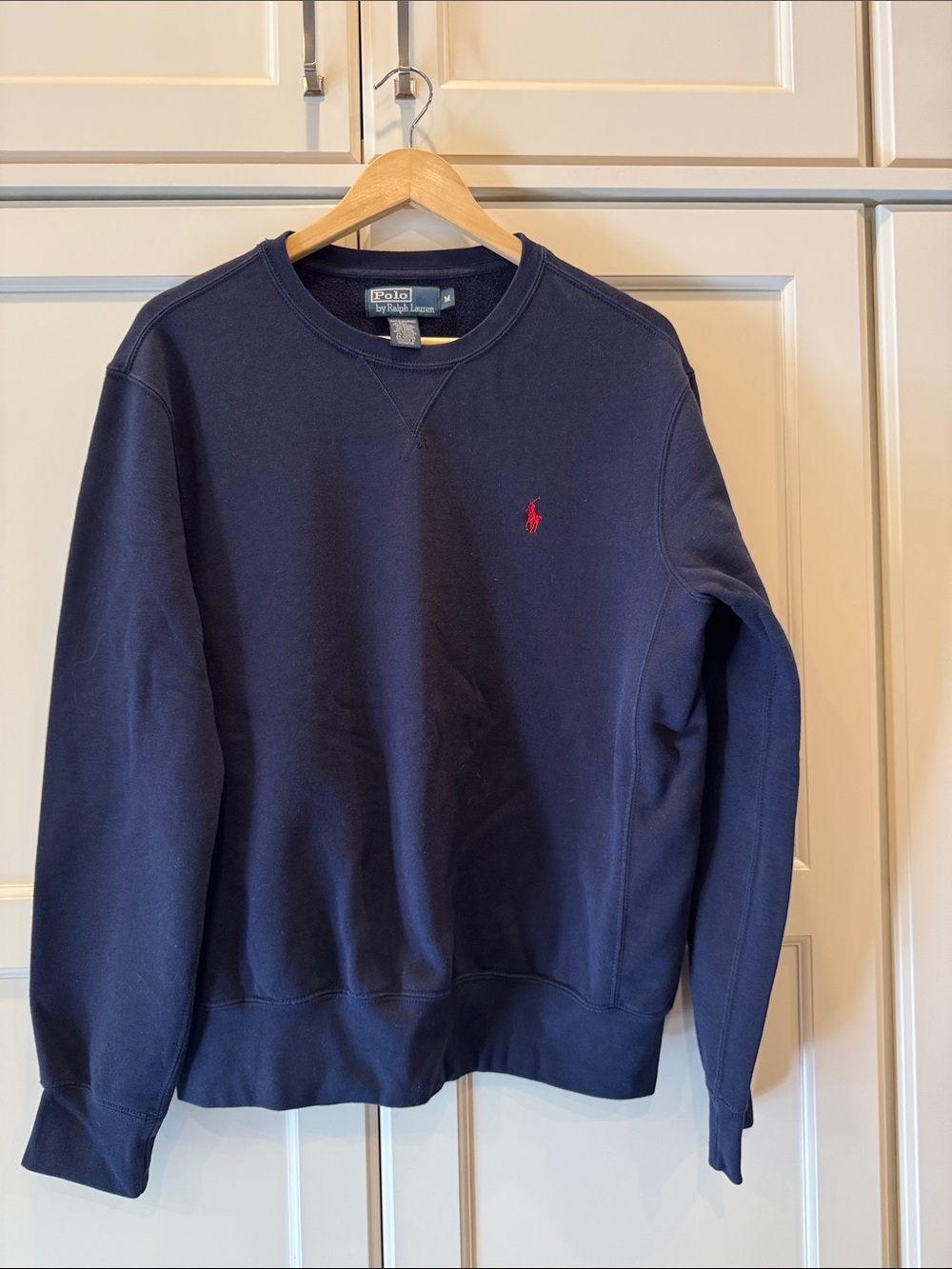 Polo by Ralph Lauren Navy Crewneck Sweatshirt with Red Pony